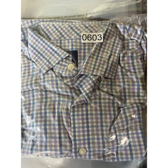 Johnnie O Prep Performance Mens Large Plaid Button Down Shirt Surf Logo - Picture 9 of 9